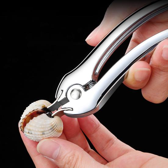 Clam Opener Comfortable Handle Easy Operation Labor-saving Zinc Alloy Polished Clam Pliers Shell Opener Seafood Tool Kitchen Accessories