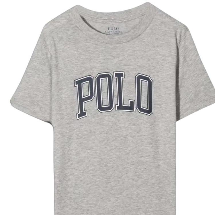 Polo Ralph Lauren Logo Letter Print Crew Neck Short Sleeve T Shirt Men Tops Gray 710858957-003