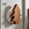 Rental Friendly Hangers Wooden Wall Hook, Cartoon Decorative Space Saving Hanger, Entryway Coat Racks Two Installation Ways Organizer for Bedroom And