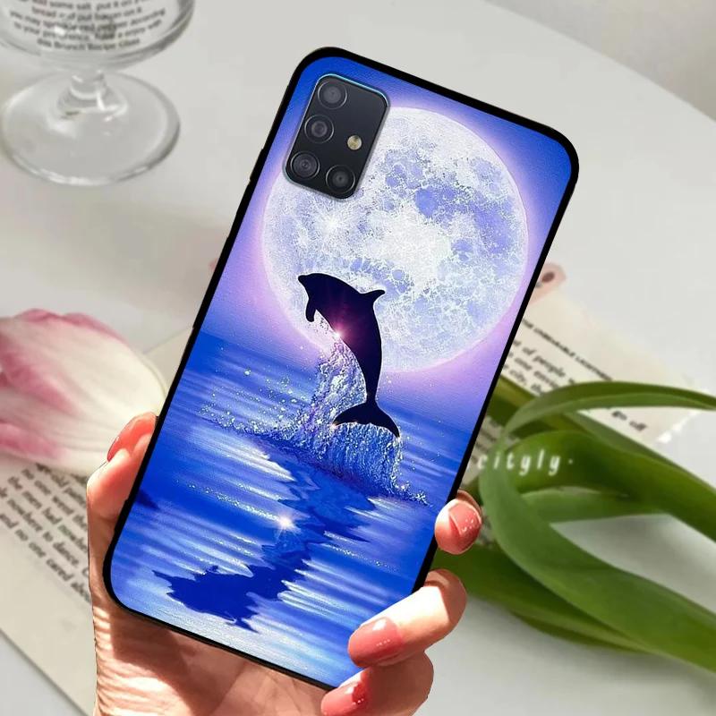 Чехол для Samsung A71 4G 5G Мягкий Силикон ТПУ Задняя крышка телефона Для Samsung Galaxy A Quantum Чехлы A716N Ударопрочный Бампер Fundas