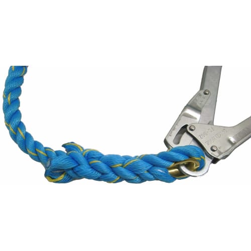 Matsuura Industries Blue New Tetron Lifeline, Vertical Use, 16mm Diameter X 10m, with Large Diameter Hook On One Side, NEW-TETORON-1610BLUE