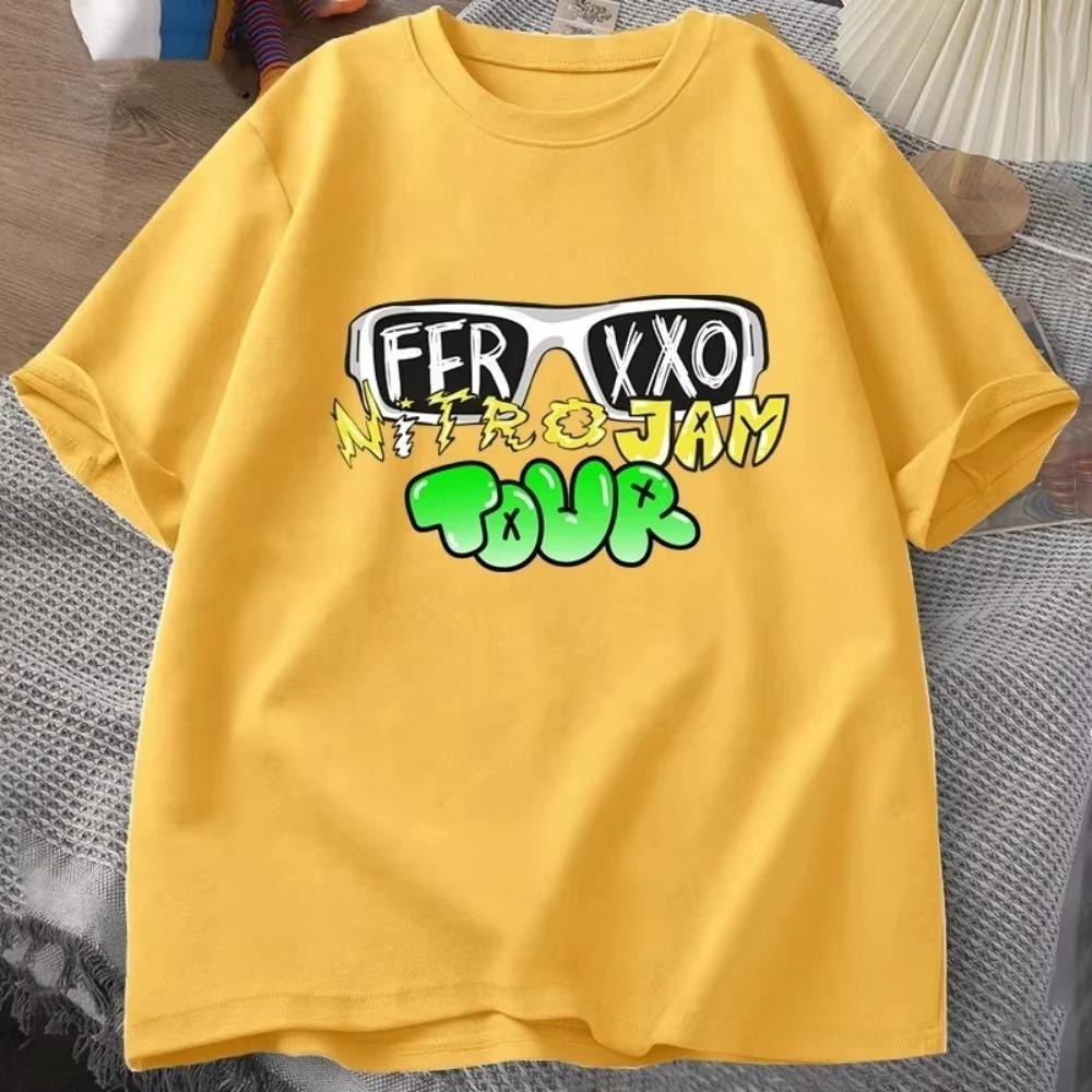 Feid Ferxxo T Shirt Men Women 90s Rapper Men's T-shirt Summer Cotton Short Sleeve Tee Unisex Streetwear Men's Oversize T-shirts