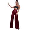 GMXIA Women's High-waisted Fashion Casual Pants Sequin Loose Sag Wide Leg Pants Summer Women