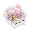 Сохраненные керамические цветы для рояля, белые и фиолетовые (Сделано в Японии флористом). Отправлено в прозрачной коробке. Идеально в качестве подарка для фортепианных концертов.