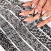 10pcs Elegant Black White Lace Flowers Nail Transfer Foils Stickers Black And White Sexy Lace DIY Charms Nail Art Decoration