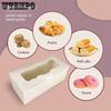 10pcs Cookie Boxes White Bakery Boxes with Window Treat Boxes Present Boxes for Roll Cakes Desserts Muffins Donuts Candies and Pastries