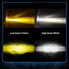 Car Motorcycle 3-LED Headlight High Low Beam Light Super Bright Waterproof Motorbike Spotlight
