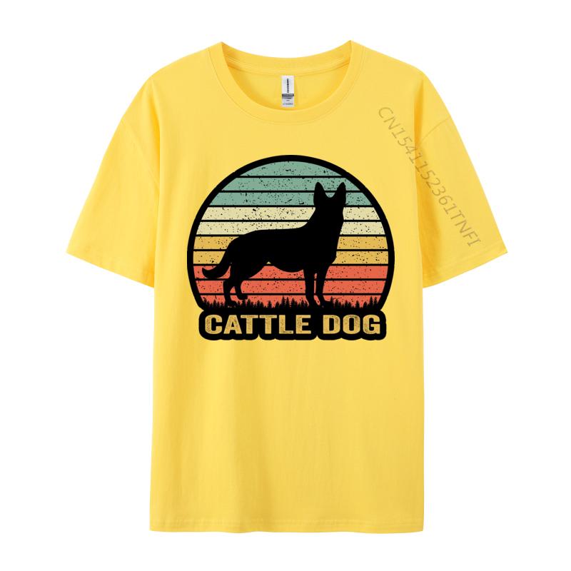 Mens Australian Cattle Dog Sunset Silhouette Tshirt Casual Tops T Shirt Mens Tops Tshirts Brand Clothing