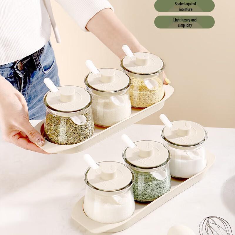 Glass Spice Jar Set with Lids