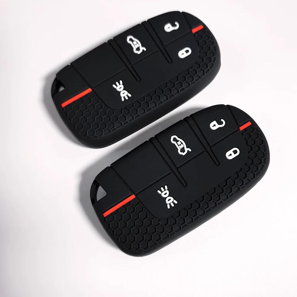 Чехол-брелок для автомобильного ключа с 4 кнопками Для Jeep Renegade Compass Grand Cherokee Для Chrysler 300C Wrangler Dodge Аксессуары
