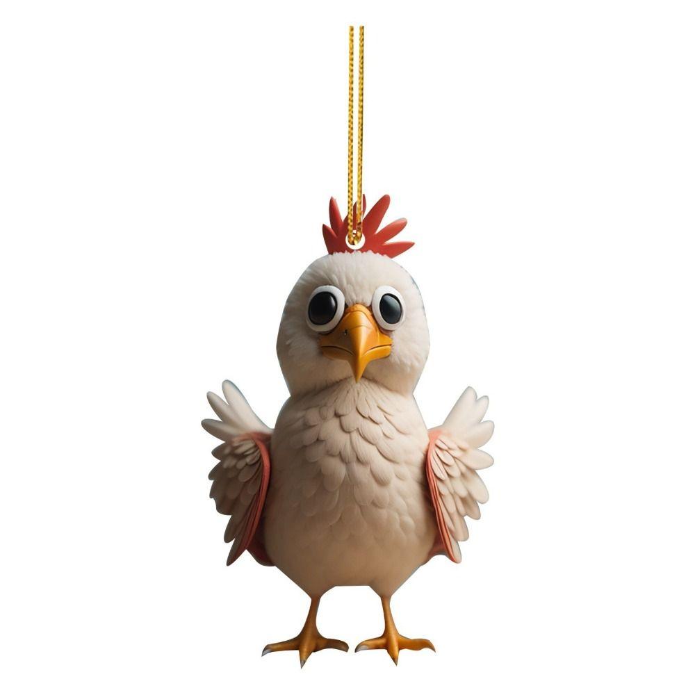 Animal Pendant Cartoon Rooster Pendants Cartoon Cock Creative Christmas Tree Hanging Decor