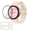 Plain Stitching Silicone Watch Band Replacement Wrist Strap with 3D Curved Screen Protector For Samsung Galaxy Watch FE 40mm