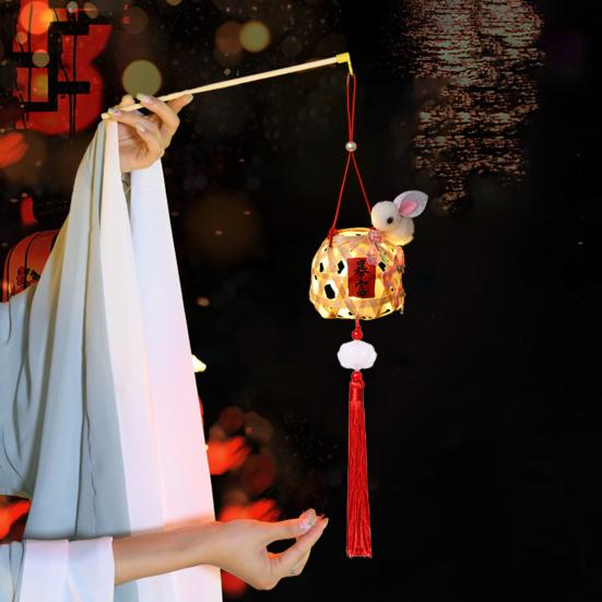 Luminous Lantern Mid-Autumn Festival Chinese Lantern DIY Making Kit Bamboo Weaving Craftsmanship