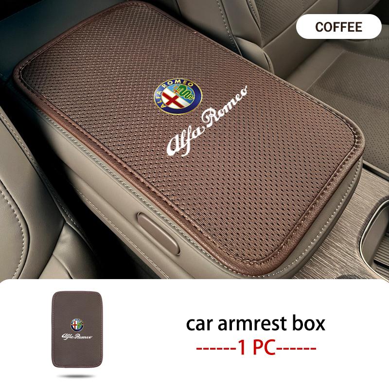 QTMYN1 Car Armrest Box Pad Center Console Protector Heightening Mat For Alfa Romeo 159 Giulietta Giulia 147 Mito 156 159 166 GT Stelvio