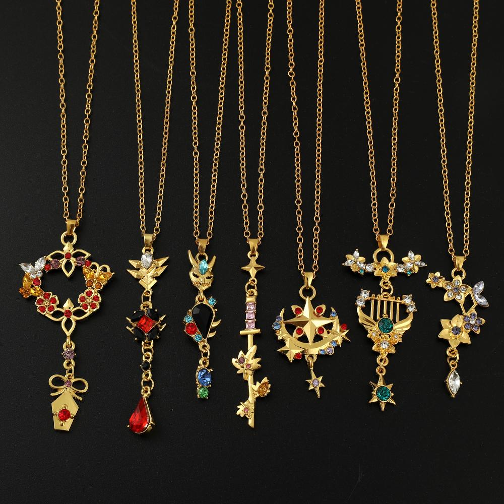 Anime Pendant Necklace for Women Jewelry Chain Kazuha Tartaglia Venti Cosplay Accessories