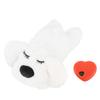 Heartbeat Puppy Toys Interactive Stuffed Animal Heartbeat Plush Toy for Pet Behavioral Sleep Calming Aid White