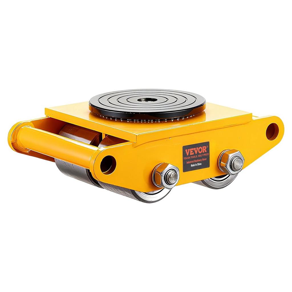 4PCS Machinery Skate Dolly, 26455LBS/12T Industrial Machinery Mover, Heavy Duty Carbon Steel Machinery Moving Skate & 4 Carbon Steel Wheels and 360°