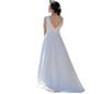 Платье Natural Bride Простое белое платье Невеста Платье Главный герой Открытая спина Без рукавов Длинный шлейф [Платье EightSTAR] Предсвадебное вечернее платье А-силуэта (М,