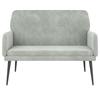 351414 vidaXL Bench Light Grey 108x79x79 Cm Velvet