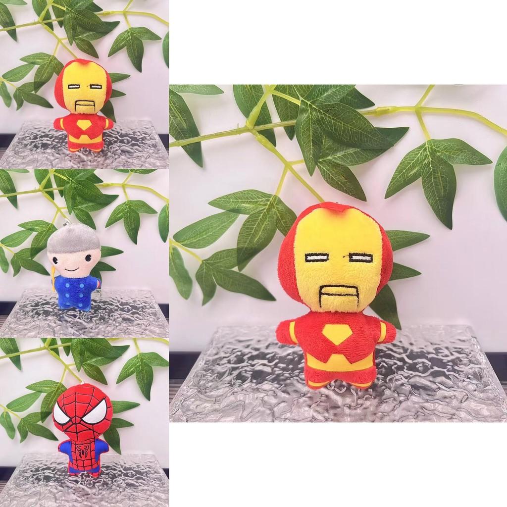 Плюшевая игрушка Marvel Avengers Человек-паук Мягкий брелок с дизайном Железного человека и Халка для детей