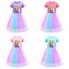 Платье для девочек Super Mario Princess Peach Rainbow Lace фиолетового, красного и розового цвета