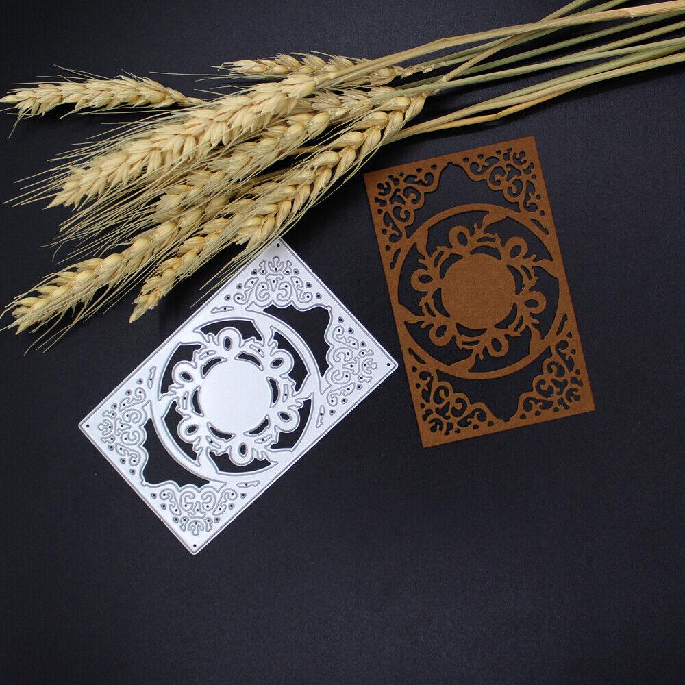 Рамка с цветком розы, металлический трафарет, сделай сам, скрапбукинг, альбом, бумажная карта, тиснение, ремесленный декор, художественная высечка, прямоугольник