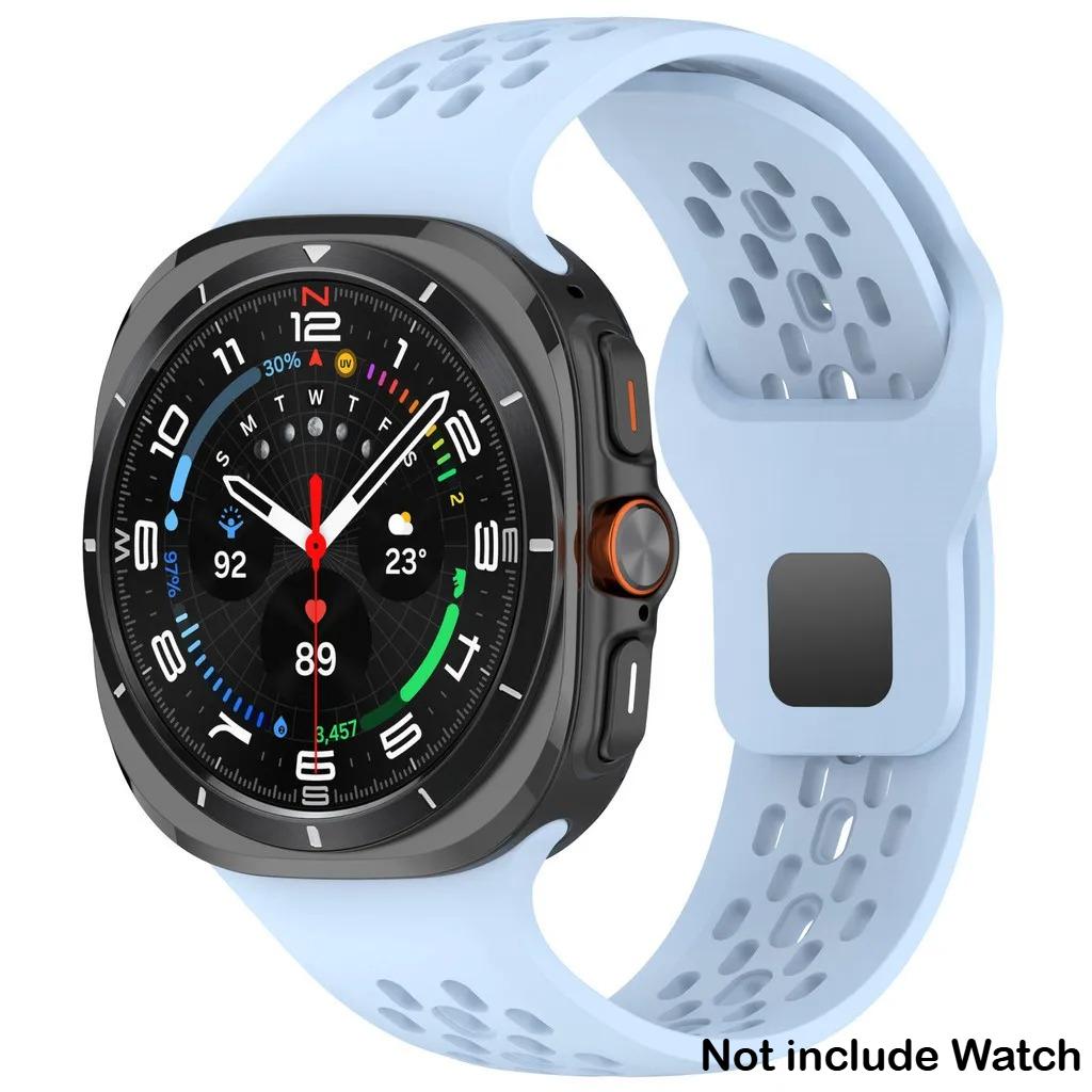 Soft Breathable Silicone Band for Samsung Galaxy Watch 7 Ultra 47mm Sports Loop Strap No Gaps Bracelet for Galaxy Ultra 2025