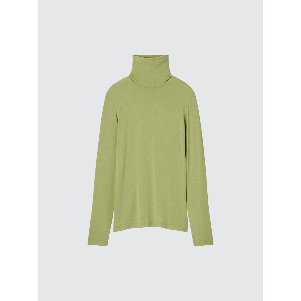 Uniqlo Футболка с высоким воротом HeaTTech Ultra LighT с длинным рукавом 