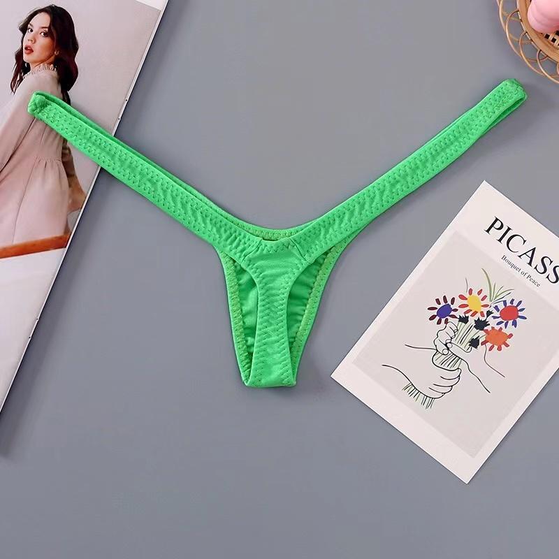 Новые женские дышащие стринги с глубоким V-вырезом, сексуальные, с низкой посадкой, мини-трусики, низ бикини, женское нижнее белье