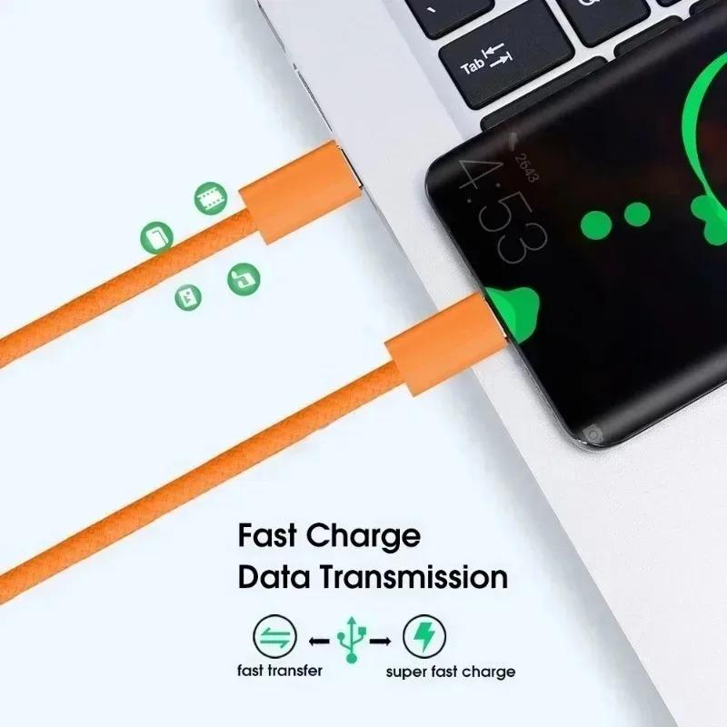 1-3 метра, 60 Вт, быстрая зарядка PD, USB-C кабель для передачи данных для iPhone 17 16 Pro Max 17 Air, оранжевый, нейлоновая оплетка, поддержка Carplay