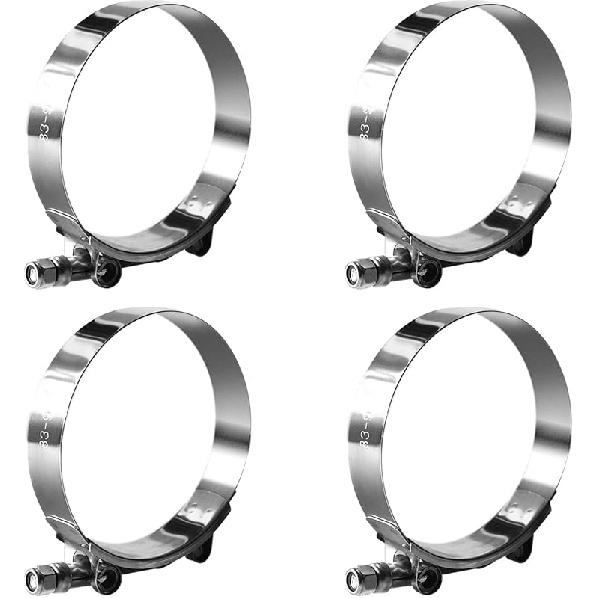 T Bolt Hose Clamp 2 1/2 Inch, MinerGuy Stainless Steel, Working Range 70Mm-78Mm For 2.5" Hose ID, Turbo Intake Intercooler Clamp, 4 Pack