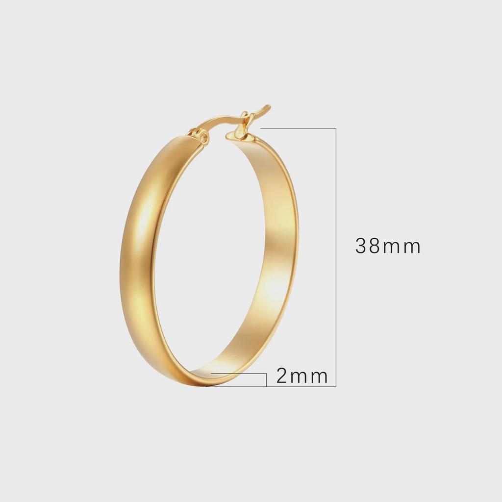 Стильные женские серьги-кольца из нержавеющей стали — глянцевые, сферические, модный европейский и американский дизайн