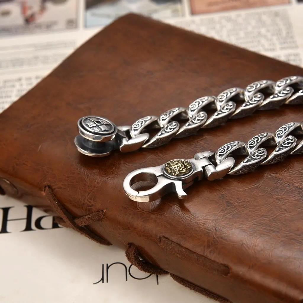 Новый Ретро Браслет, Старый Браслет Пиксиу, Широкий Браслет для Мужчин, Властный и Универсальный