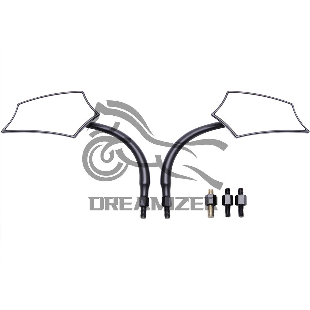 Черные мотоциклетные боковые зеркала заднего вида для мотоцикла Harley Davidson Road King Street Glide Softail Dyna