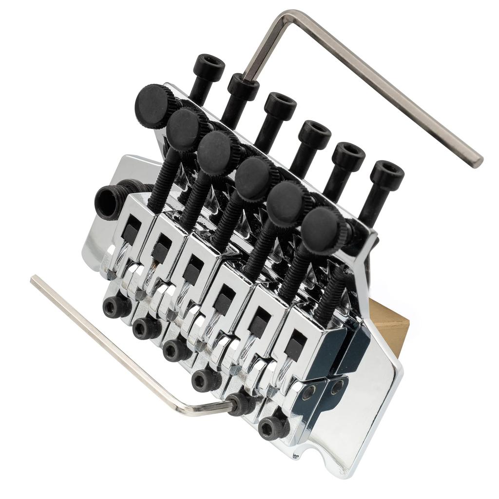 Musiclily Pro BL001 Tremolo Unit Bridge Pitch 34mm Brass Block for Floyd Rose Type Electric Chrome 10.8mm Guitar,