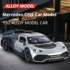 1:Модель спортивного автомобиля AMG One в масштабе 32 - Металлическая литая модель автомобиля с открывающимися дверями, световыми и звуковыми эффектами, инерционным механизмом. Игрушечный автомобиль для детей