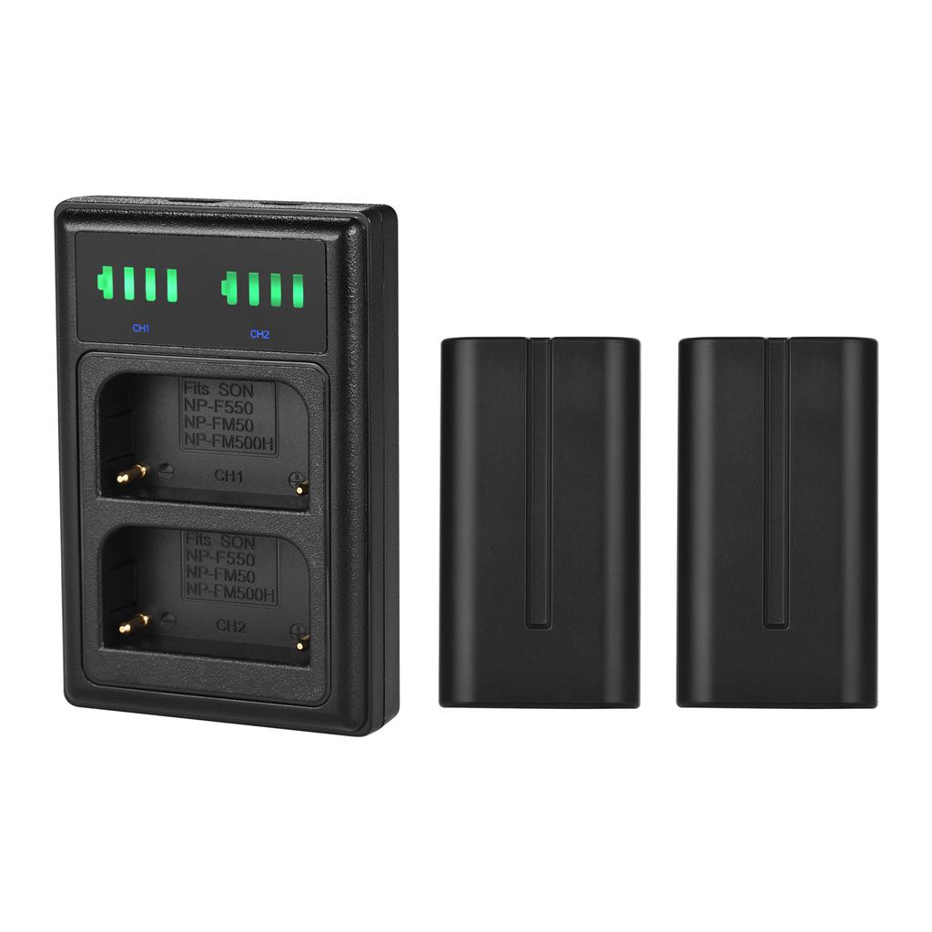 Andoer NP-F550 USB-интеллектуальное зарядное устройство и комплект аккумуляторов, 1 шт., двухканальное зарядное устройство для камеры +