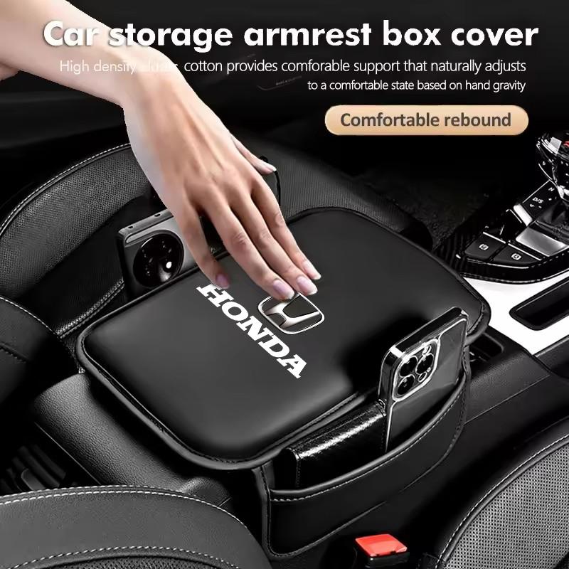 Car Armrest Mat Center Console Leather Protection Cushion For Honda Civic FIT CRV Accord Jazz HRV Odyssey Vezel CRZ 5th City CRX AS9