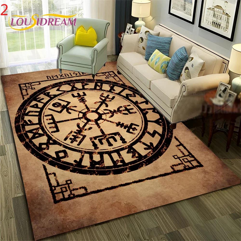 Nordic Viking Odin Valhalla Valknut Carpet Rug для спальни, гостиной, домашнего дивана, украшения, детский игровой большой декоративный напольный коврик