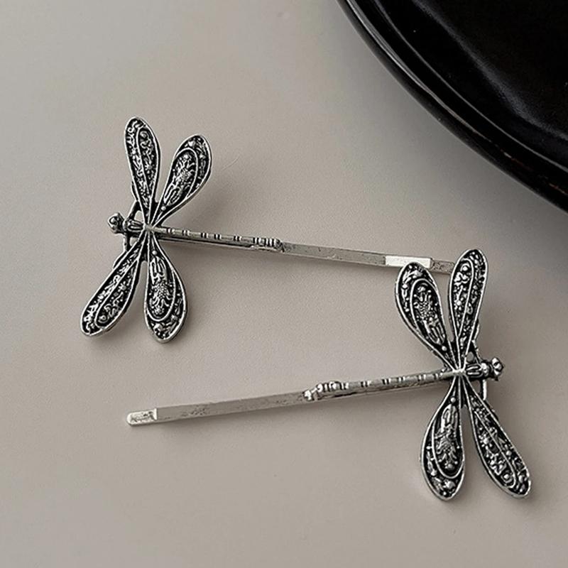 Модные винтажные заколки-стрекозы, заколки для волос для женщин и девочек, головные уборы, челки, боковые аксессуары для волос