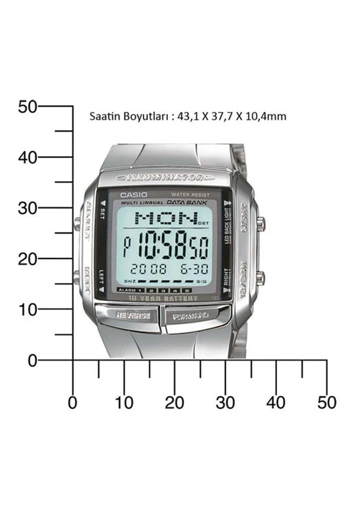 Casio Data Bank Overseas Model Silver Watch, DB-360-1ADF, [Imported]