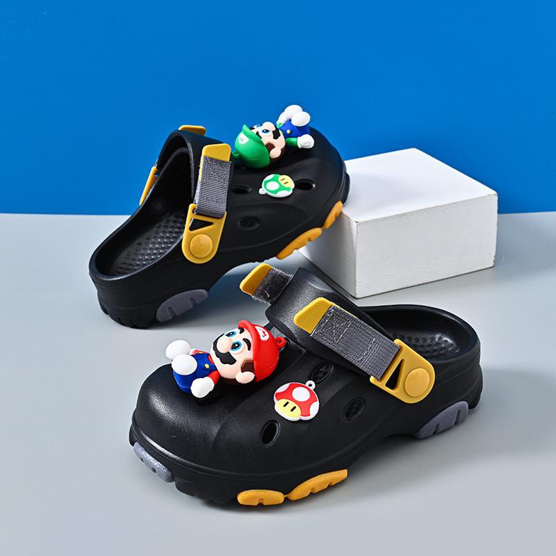 Детские шлепанцы с рисунком Марио Мягкие удобные ЭВА пляжная обувь для мальчиков