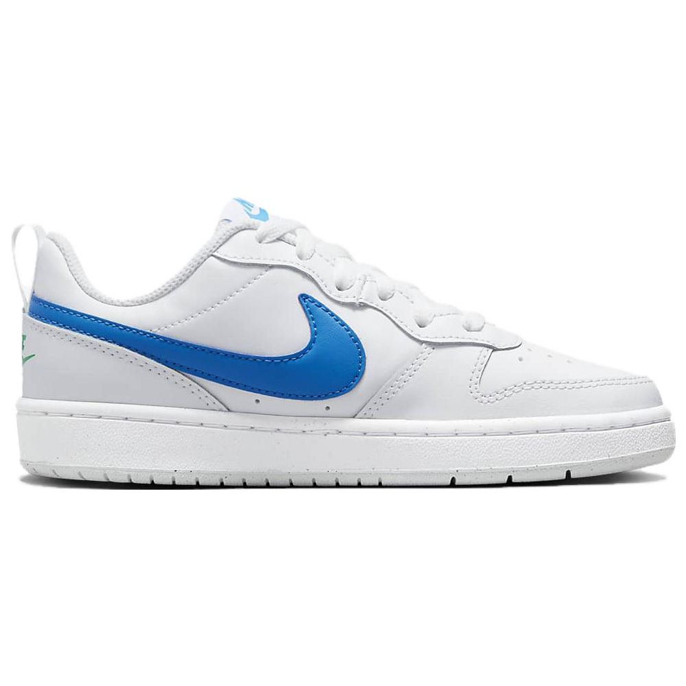 Nike Court Borough Low 2 GS White Photo Blue Kids Sneakers Pure-Platinum Stadium-Green BQ5448-123