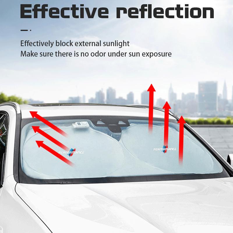 Car Windshield Sun Shade Cover Blocks Rays Protector Auto Interior For BMW M Performance E46 E60 E70 E39 E36 F30 E90 G05 G11 E48 UG6