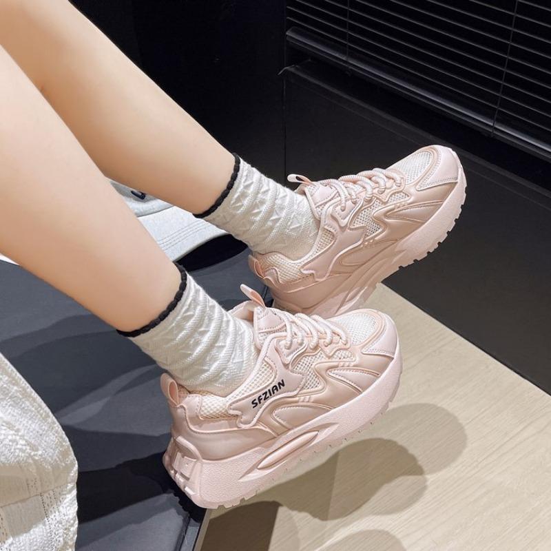 Fashion Women's Shoes Summer Thick Sole White Autumn Breathable Platform Tennis Woman Runing Shoes Female Casual Sneaker