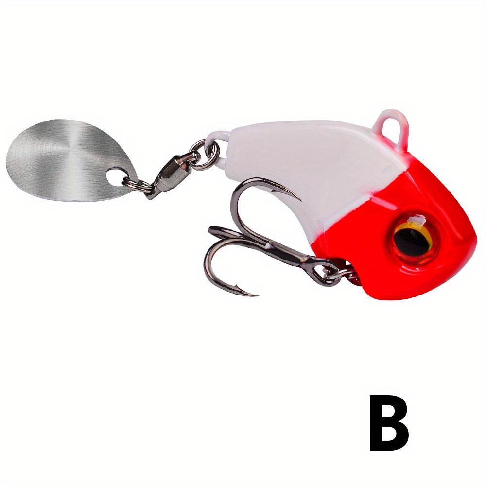1Pcs Rotating Jig Metal VIB Spoon Spinner Fishing Lures Vibration Hard Bait For Bass Pike Winter Ice Fishing Tackle