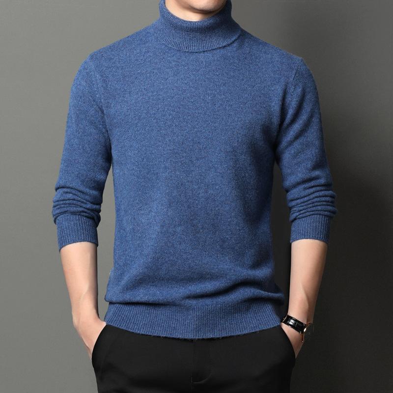 Мужской свитер, теплый и удобный пуловер с длинными рукавами, водолазка, мужская одежда