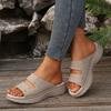 Plus Size Shoes for Women 36-43 Summer Fashion Wedges Platform Slip On Slippers Casual Beach Footwear Women Sandals 2025