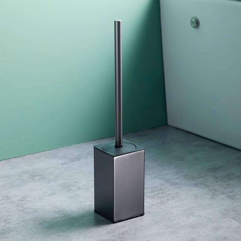 Metal Shell Toilet Brush Set Wall-Mounted Bathroom Cleaning Brush Bathroom