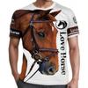 Man's 3D Print Horse Graphic T-Shirt Fashion Women Anime Oversized Short Sleeves Summer Sport Tops Streetwear Quick Dry Clothing